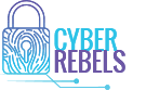 Cyber Rebels logo with padlock design.