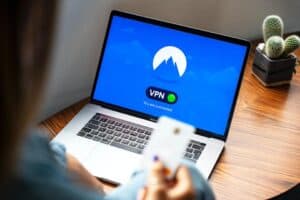 Laptop connected to a VPN