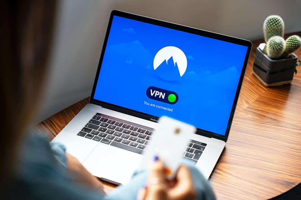 Laptop connected to a VPN