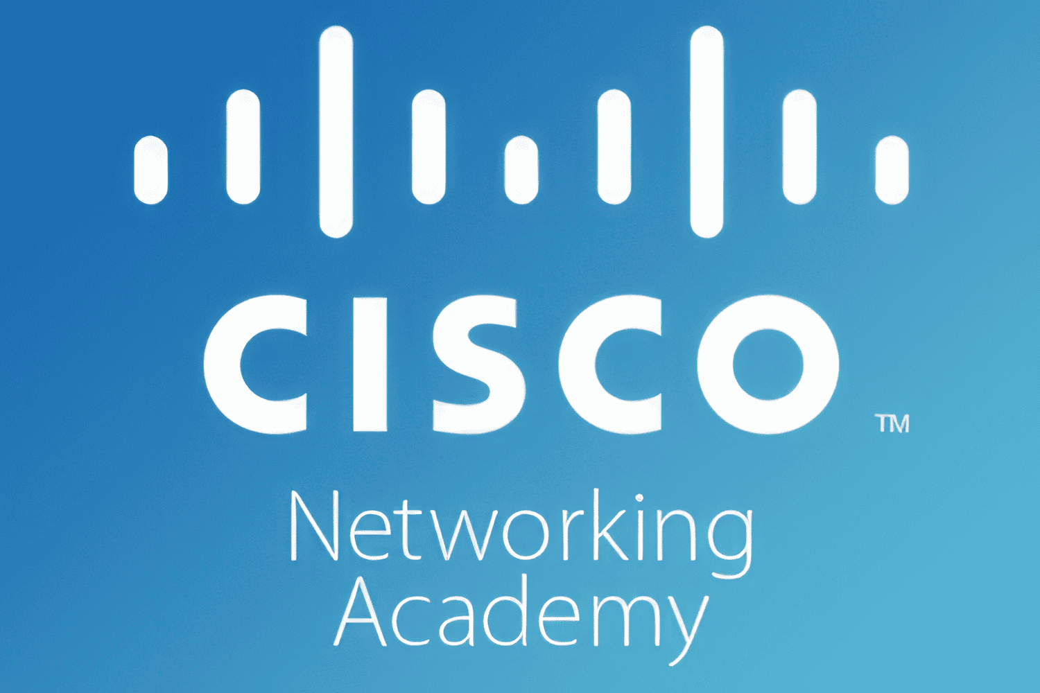 Cisco Networking Academy logo on blue background