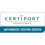 Certiport Authorised Testing Centre logo.