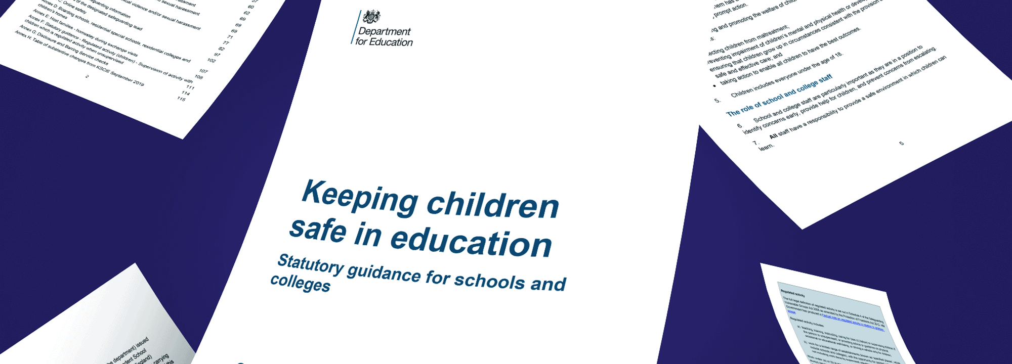 Guidelines for safeguarding children in education document.