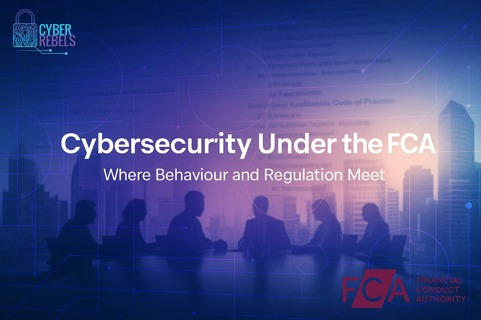 Cybersecurity under FCA, behaviour meets regulation.