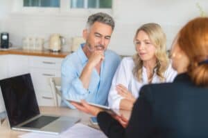 Couple consulting with a professional