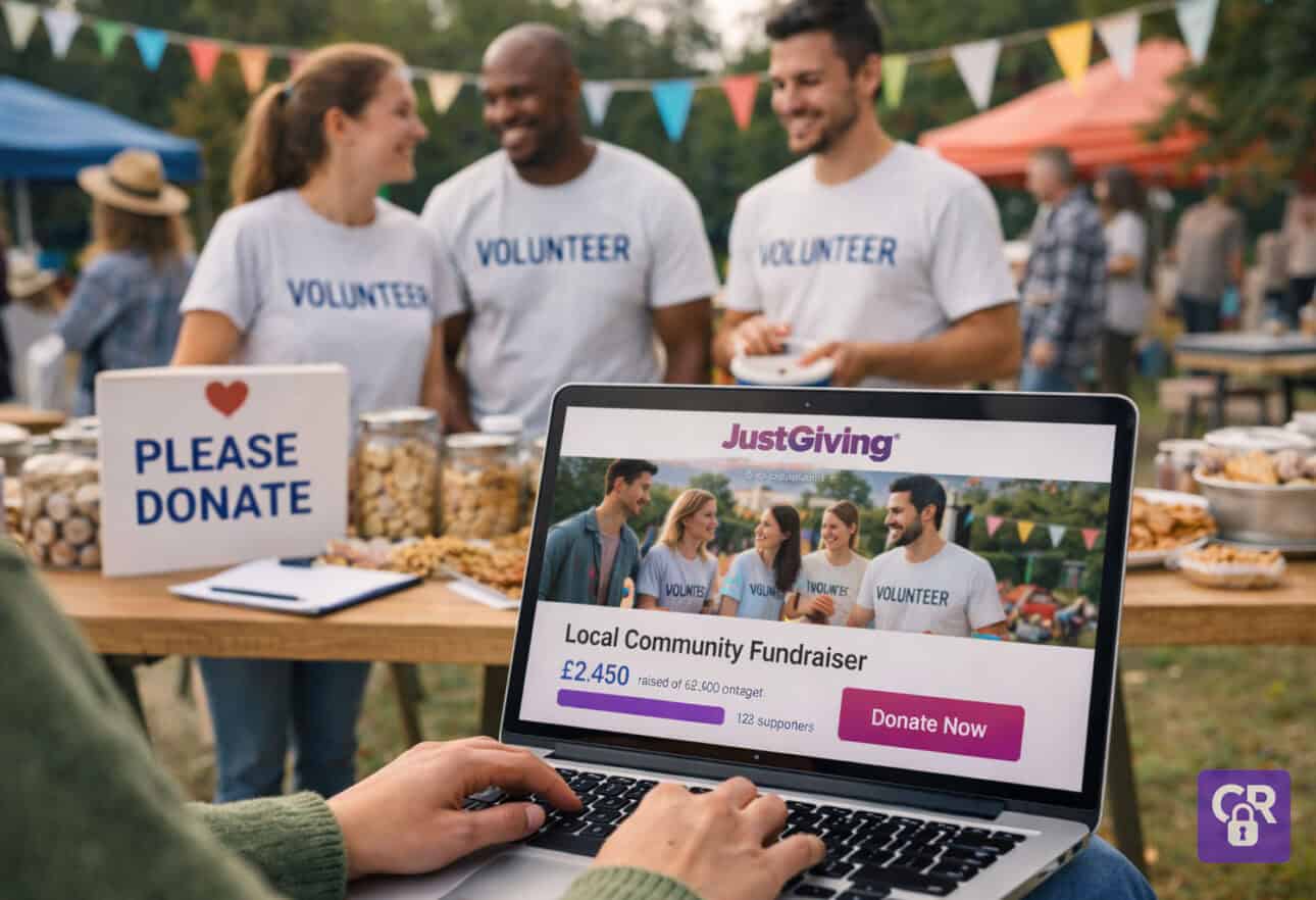 Volunteers at a fundraising event.