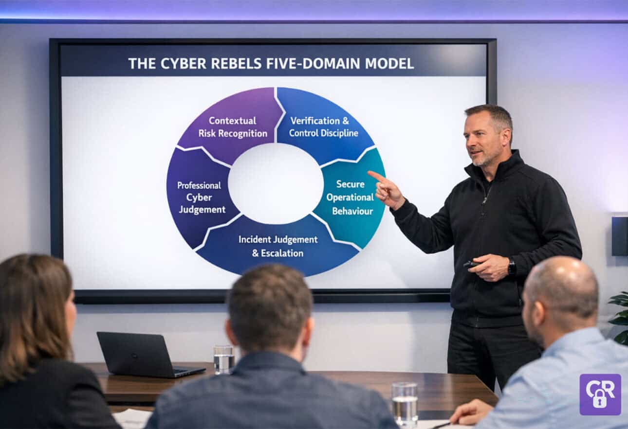 The Cyber Rebels Five-Domain Model framework for behaviour-led cybersecurity training